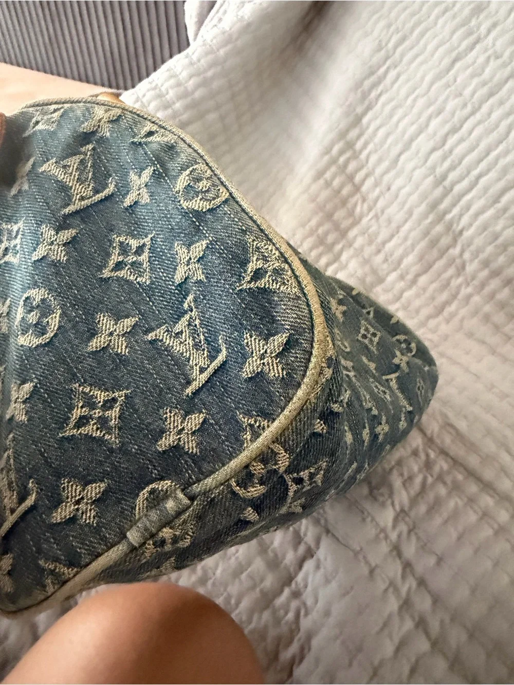 Louis Vuitton Blue Denim Monogram speedy